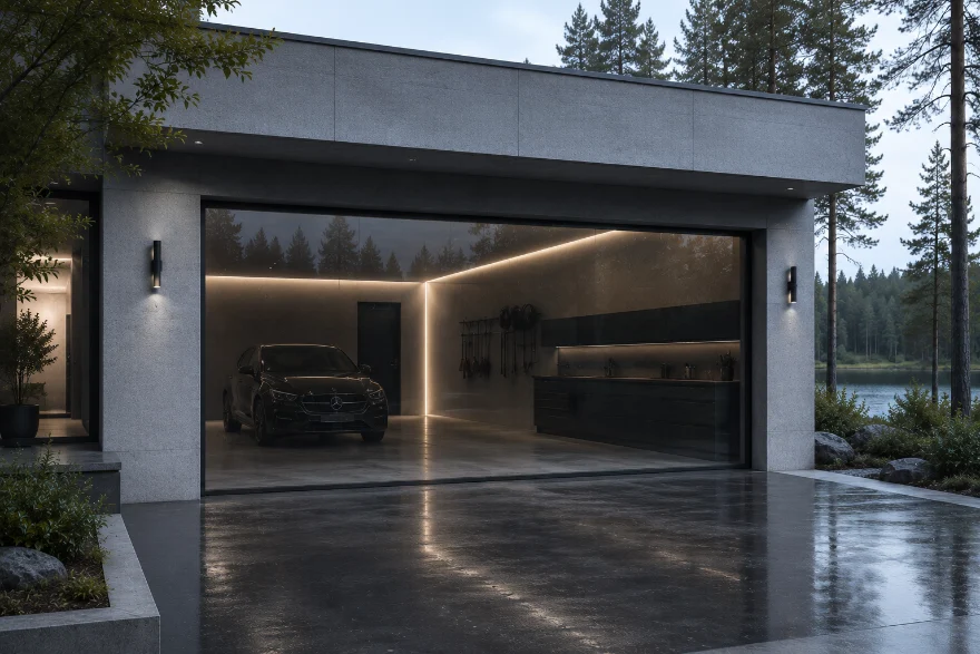 Стеклянные гаражные ворота — светопрозрачные конструкции Infacade