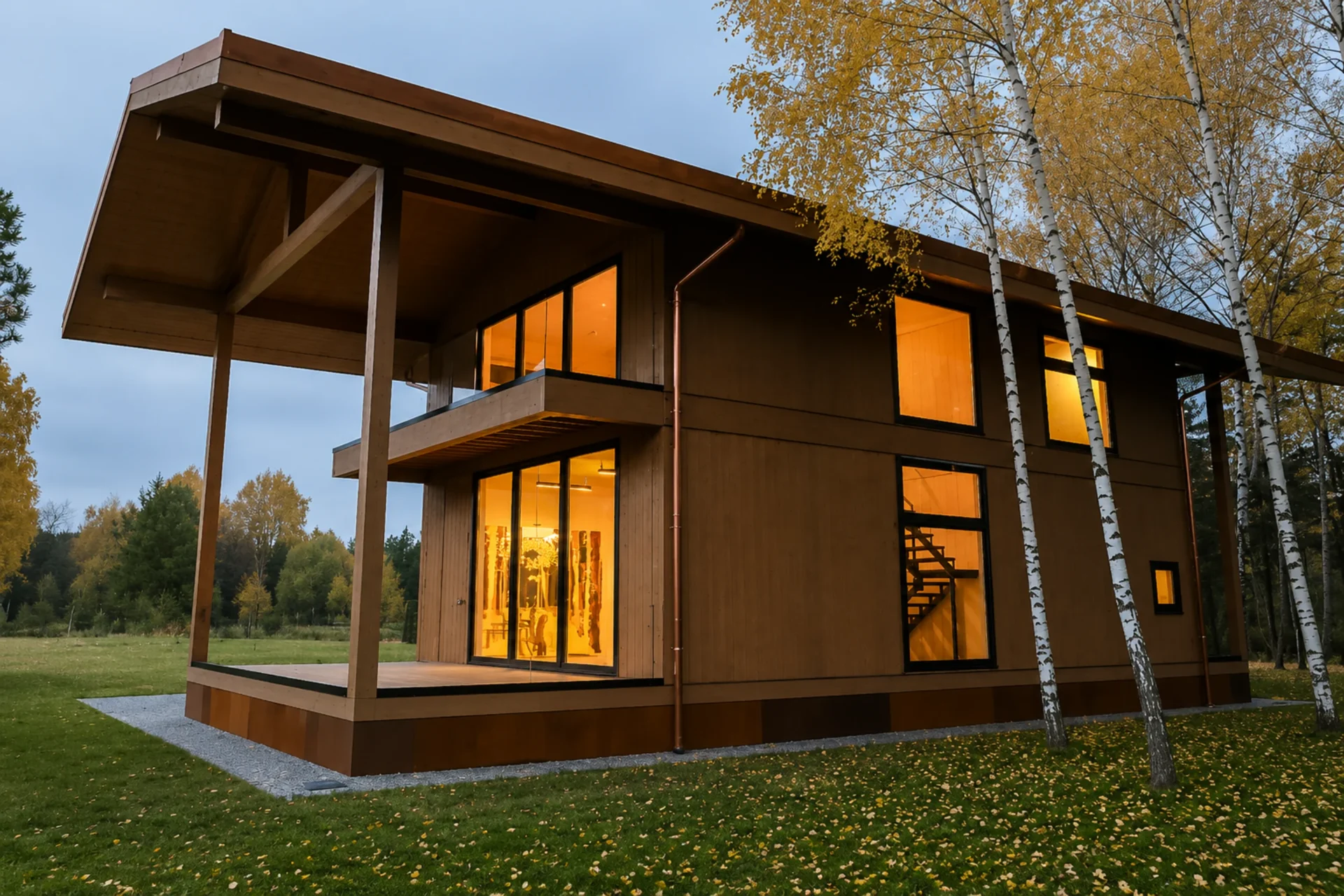 Остекление деревянного дома в современном стиле — объект под ведением руководителя проектов