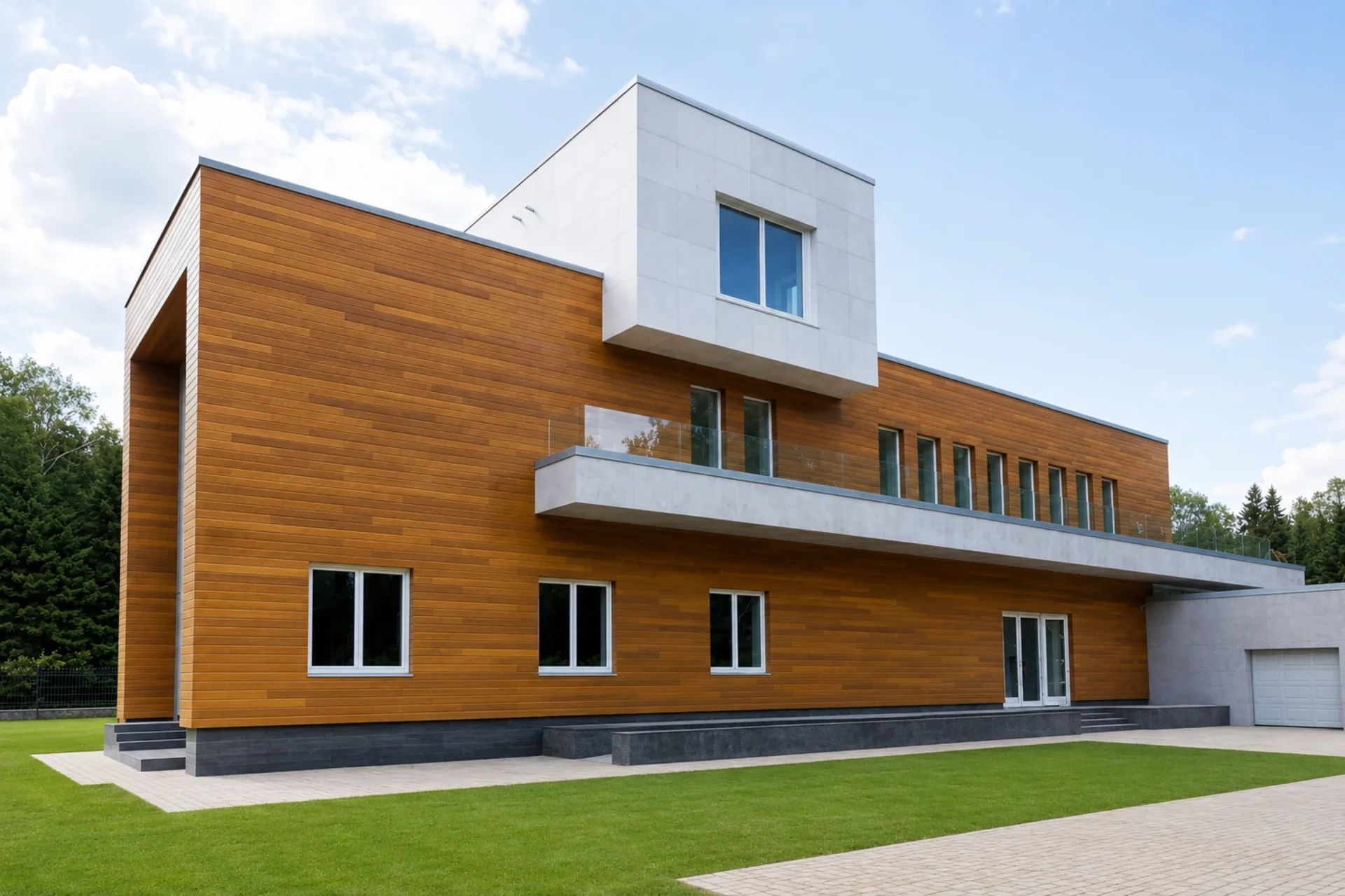 Остекление дома в современном стиле — реализованный проект Infacade LB-42BSH